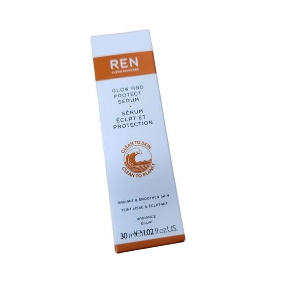 Ren Clean Skincare Glow and Protect Face Serum Vegan 1.02 fl.oz - Picture 2 of 5